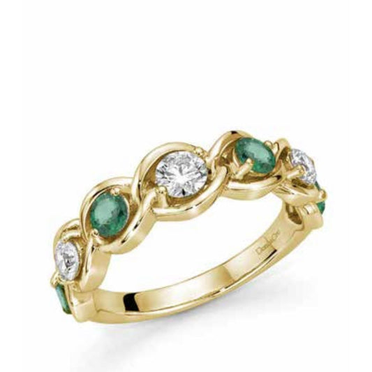 Anello DonnaOro in oro  con diamanti e smeraldi DAE10908.019
