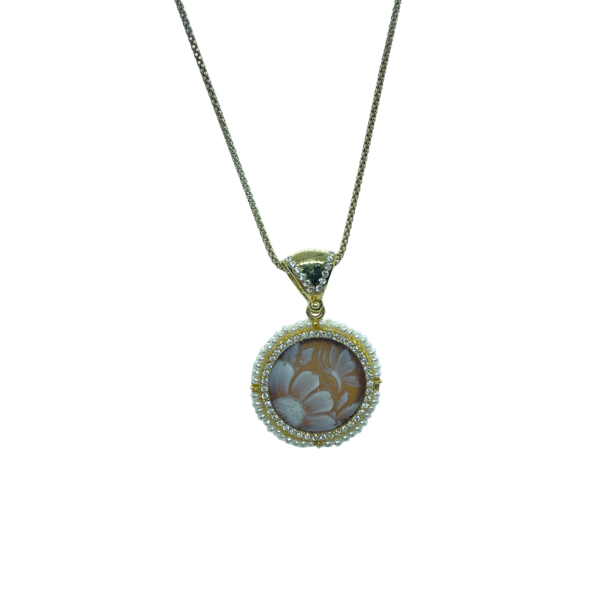 Collana da donna  in argento con cammeo   Idea Coral - Soara