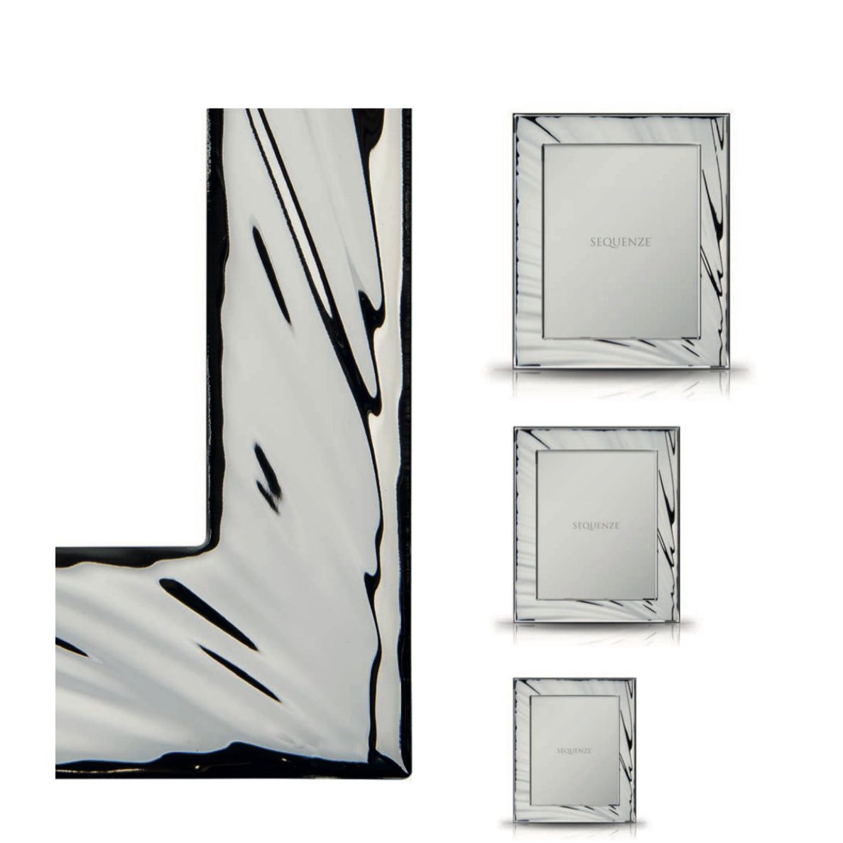 Sequenze cornice d'appoggio in argento Toque media 15x20cm Sequenze cornice d'appoggio in argento Toque media 15x20cm