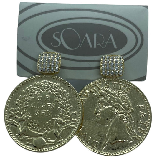 orecchini da donna in argento con monete Soara