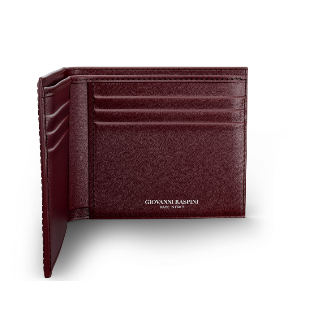 Portafoglio pelle croco borgogna  Giovanni Raspini L0031