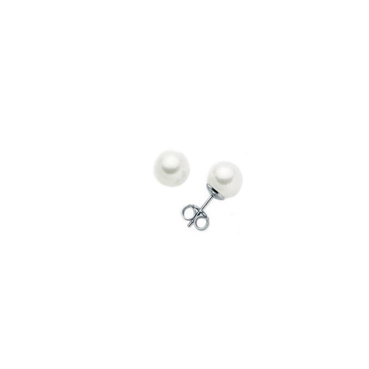 Orecchini Perle Miluna – PPN555BMV3 realizzati in perle coltivate d’acqua dolce, diametro 5/5.5. Chiusura realizzata in oro bianco 750%, a farfalla. 
