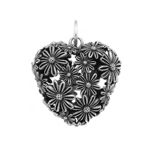 Dark Slate Gray Charms Giovanni Raspini | CUORE MARGHERITE GRANDE 10214