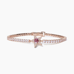 Hai aggiunto Bracciale tennis rosato con tormalina sintetica STARLET MABINA 533652-S al tuo carrello.