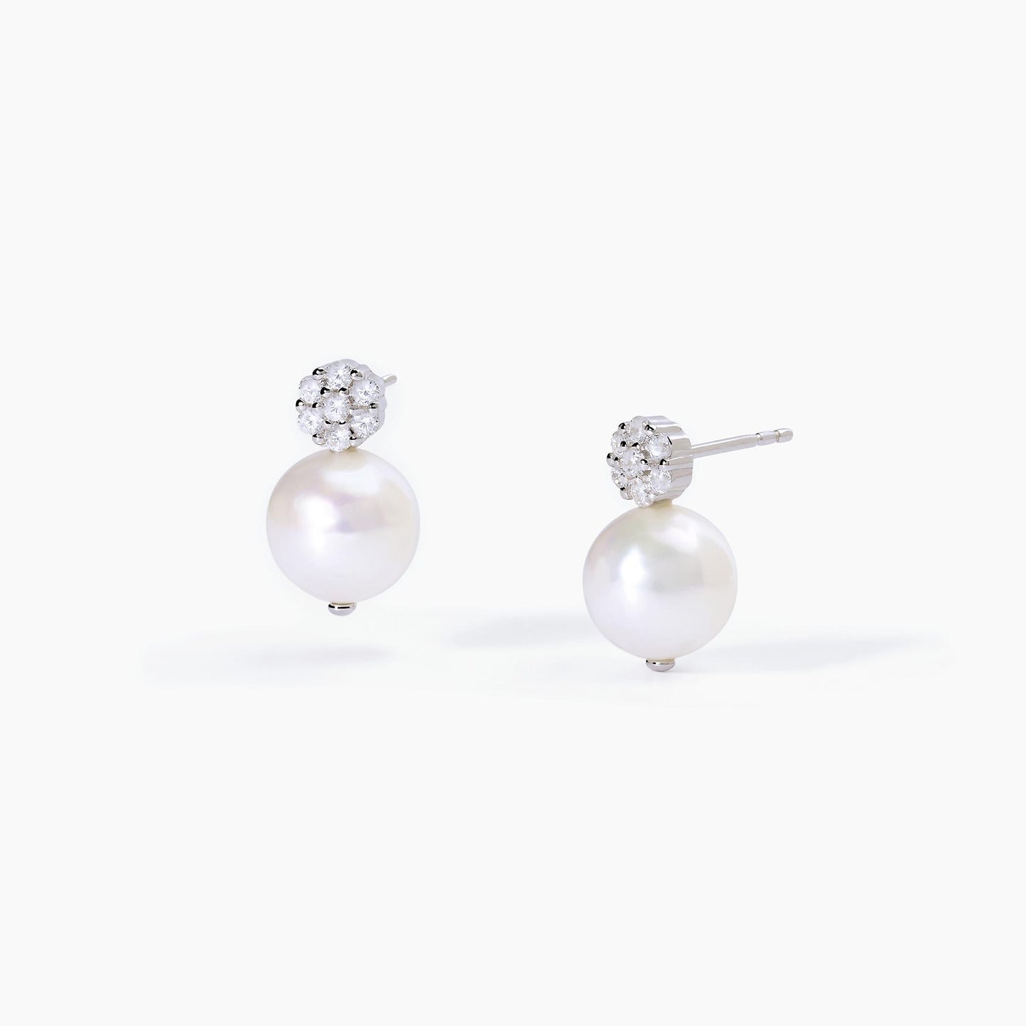 Boucles d'oreilles puces en argent Mabina FIOR FIORE 563603 avec perles de culture