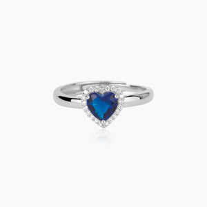 Hai aggiunto Bague solitaire cœur couleur saphir MABINA 523194 al tuo carrello.