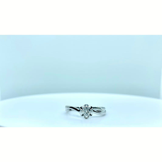 Anello solitario in oro bianco e diamanti Giorgio Visconti ABX15525