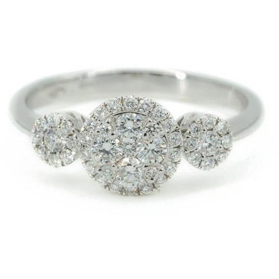 Light Gray ANELLO TRILOGY IN ORO BIANCO E DIAMANTI GIORGIO VISCONTI ABX15515