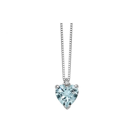 Donnaoro gold necklace with aquamarine and diamonds DHPA7183.002 