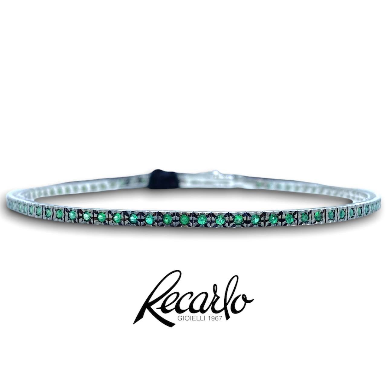 Gray BRACCIALE TENNIS IN ORO E SMERALDI RECARLO T39SE884/NSM-19