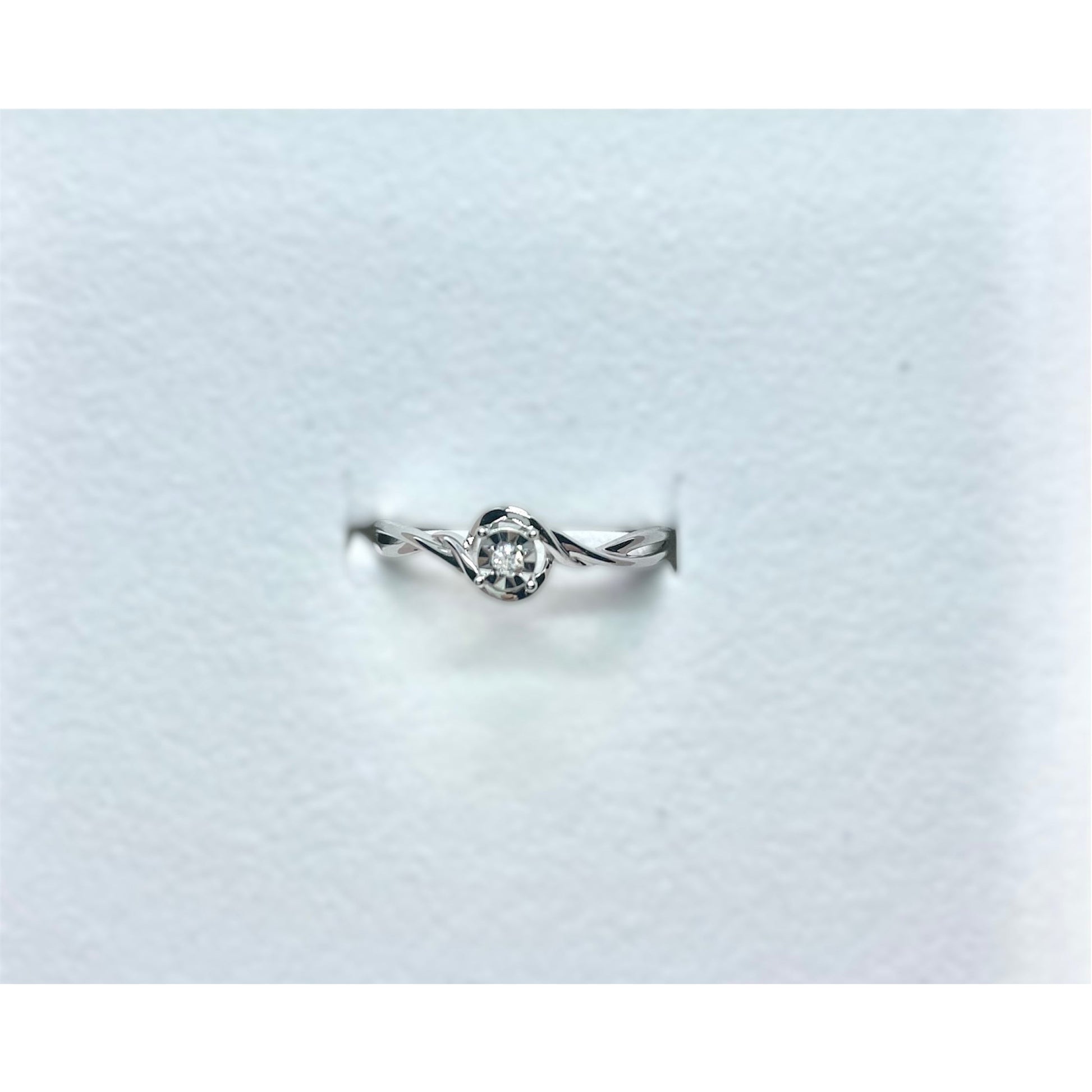 ANELLO  SOLITARIO IN ORO BIANCO E DIAMANTI GIORGIO VISCONTI ABX15799