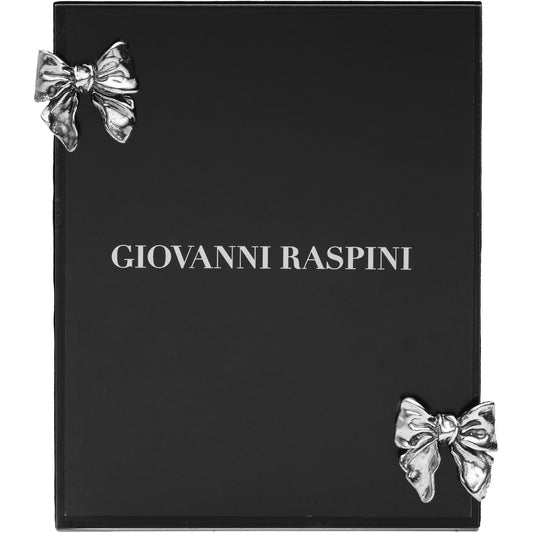 Cornice Giovanni Raspini bronzo bianco clip con fiocchi piccola  B0169