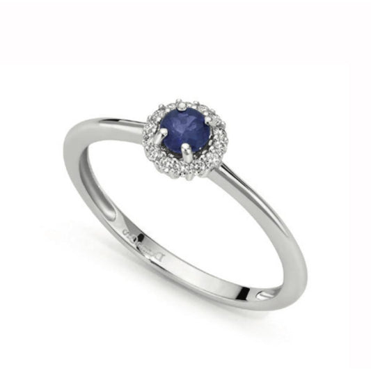 Light Gray Anello DonnaOro in oro  con diamanti e zaffiro DHAZ9402.008