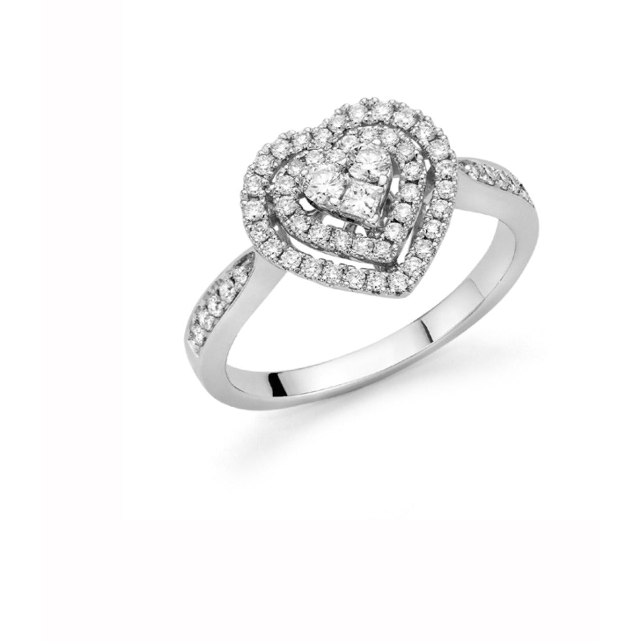 Light Gray Anello cuore con  diamanti  DFAF9216.050 DonnaOro
