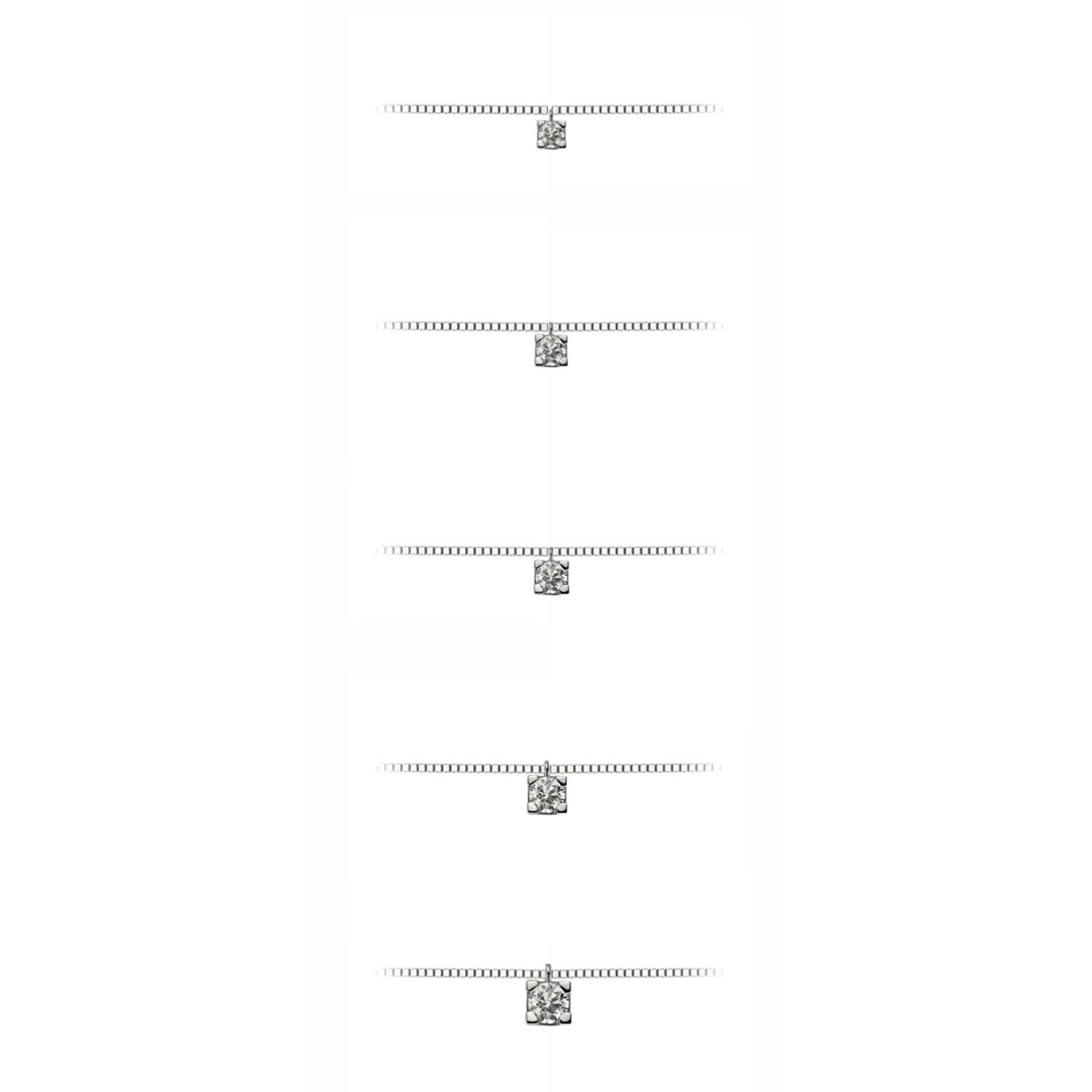 Light Gray Girocollo Punto Luce con  Brillanti – DHPL7173.002