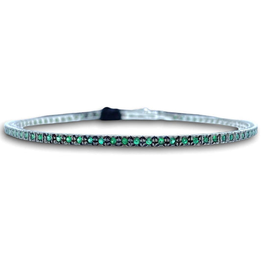 Gray BRACCIALE TENNIS IN ORO E SMERALDI RECARLO T39SE884/NSM-19
