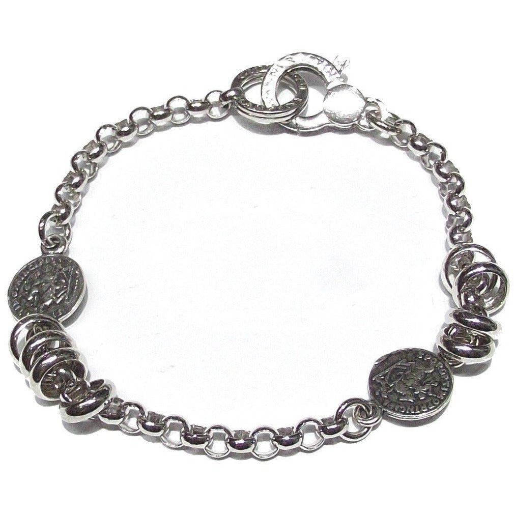 Light Gray BRACCIALE  ROULETTE MONETE  GIOVANNI RASPINI 10157