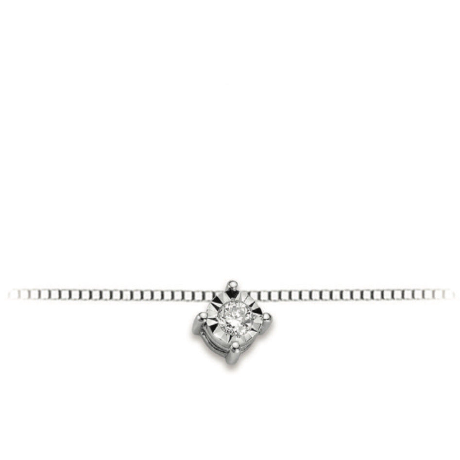 Light Gray Girocollo Punto Luce con  Brillanti – DHPL8503.004