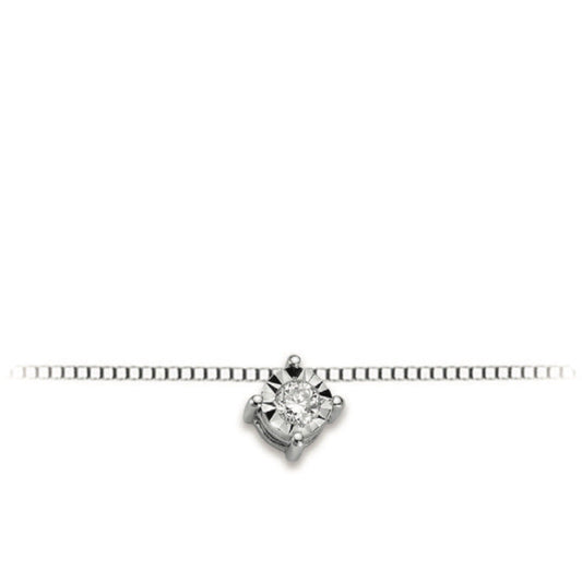 Light Gray Girocollo Punto Luce con  Brillanti – DHPL8503.004
