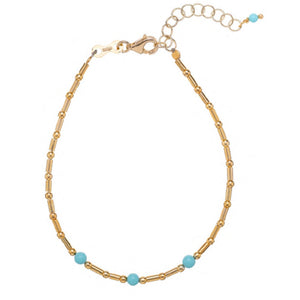 Hai aggiunto ALISIA BRACELET - AL3519-Turquoise gold  al tuo carrello.