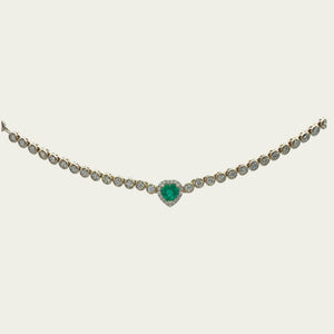 Hai aggiunto Necklace with heart in gold and Crivelli diamonds al tuo carrello.