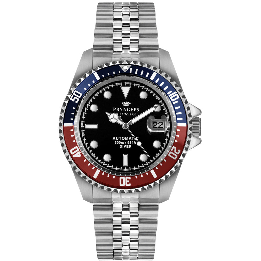 Dark Slate Gray OROLOGIO PRYNGEPS A1094 AUTOMATICO 100 MT PROFESSIONAL ADRIATICO LUNETTA CERAMICA