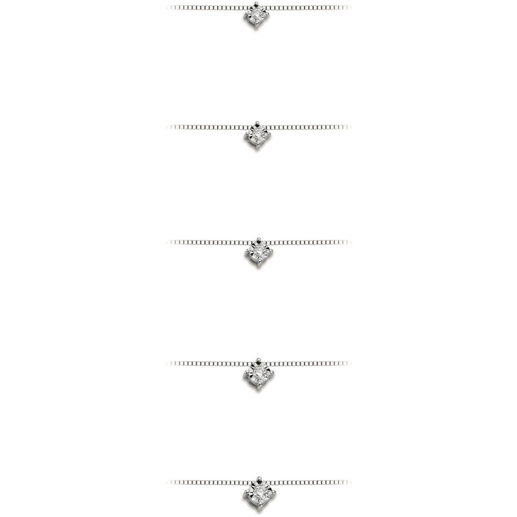 Light Gray Girocollo Punto Luce con  Brillanti – DHPL8503.004