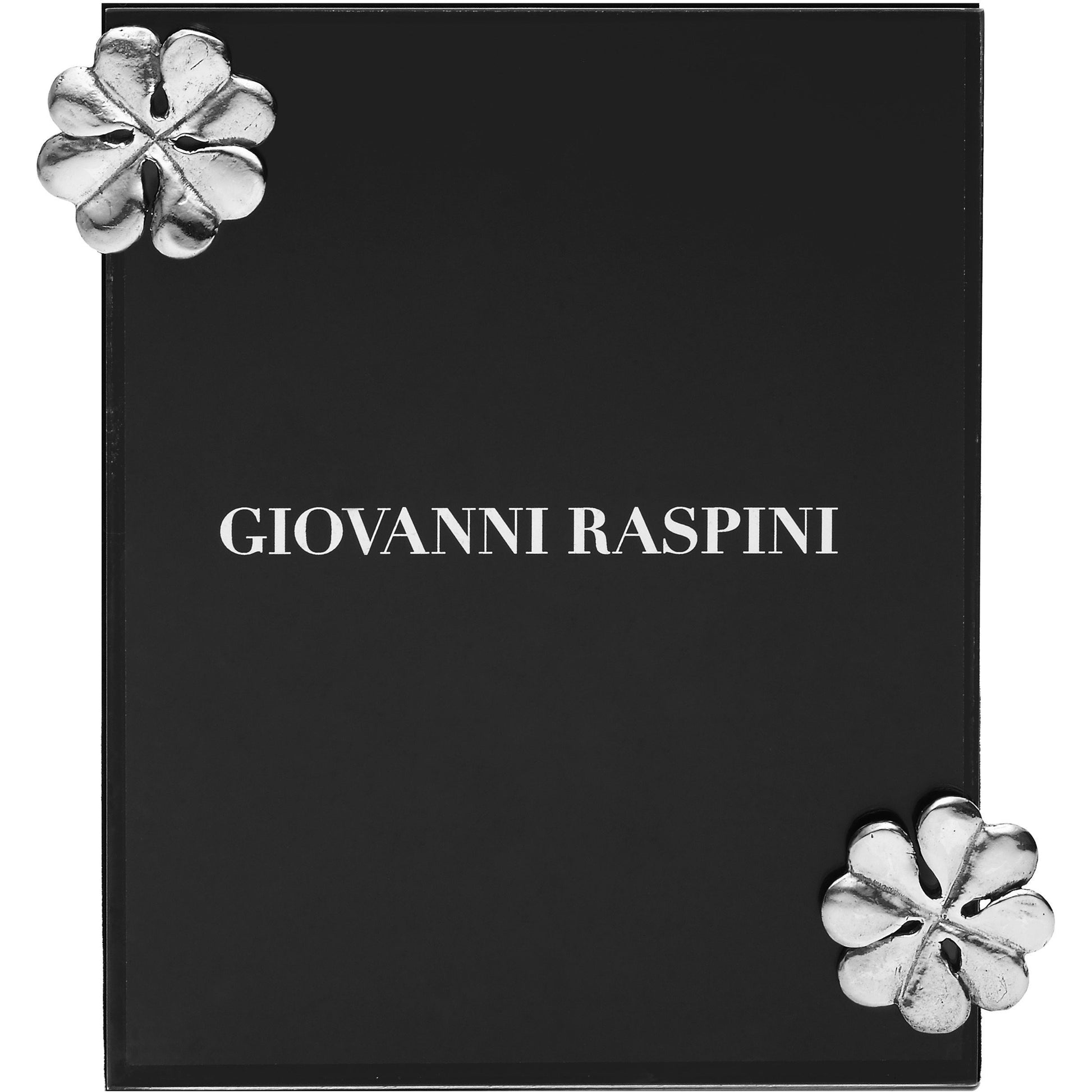 Cornice Giovanni Raspini Bronzo bianco cip con quadrifogli  B0166