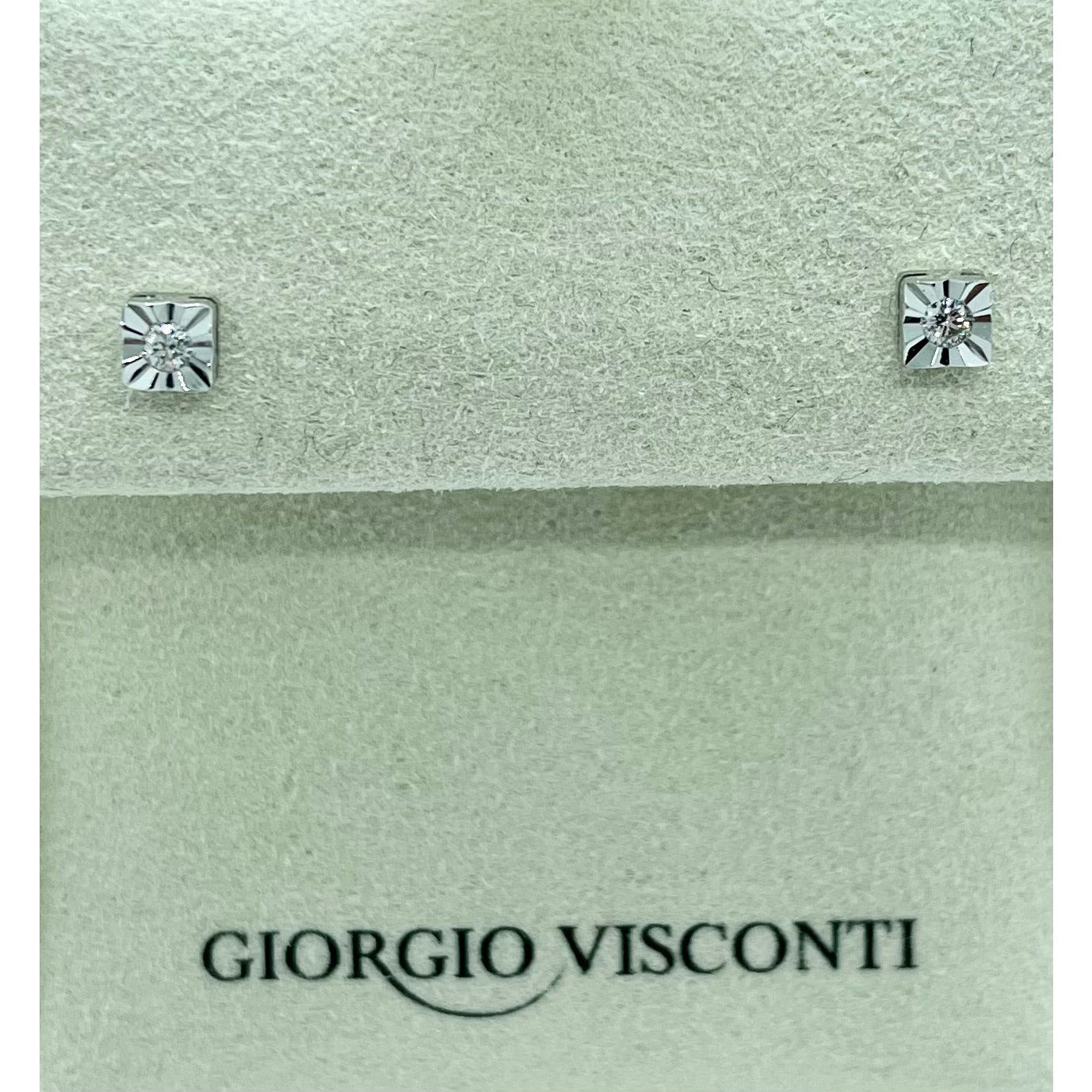 Orecchini punto luce in oro bianco e brillanti  Giorgio Visconti BB39437B