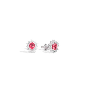 Orecchini con zircone rubino in oro 18 kt ORS1RU-3 Orecchini con zircone rubino in oro 18 kt ORS1RU-3